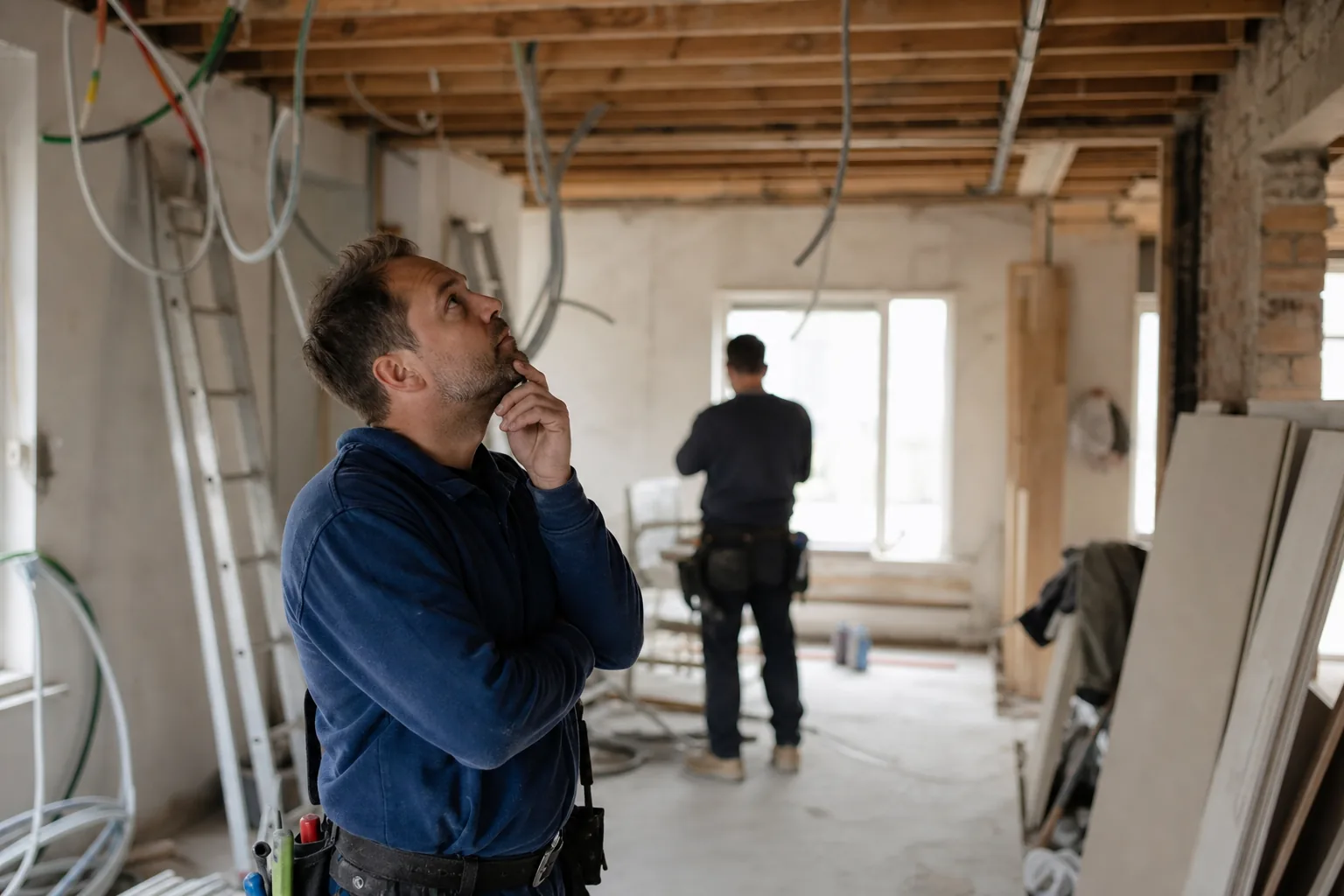 Werk op een Nederlandse bouwplaats. Beeld bij het artikel: Waar begin je met inventariseren als je nog geen enkele materieellijst hebt?